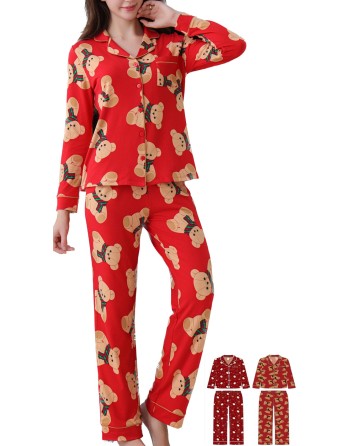 Pyjama rouge ultra doux...